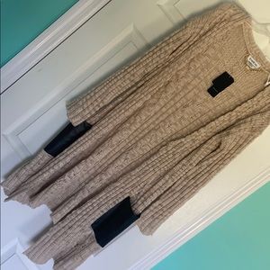 Bebe cardigan with leather pockets